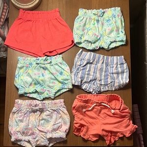 Garanimals Kids Shorts Set - Red, Light Blue, Pink, Coral